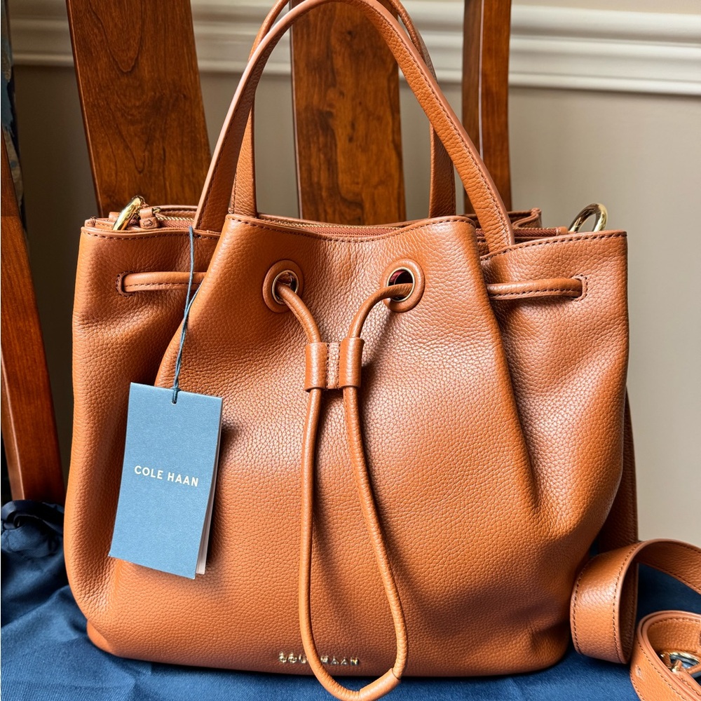 Cole Haan large Grand Ambition bucket bag. NWT.